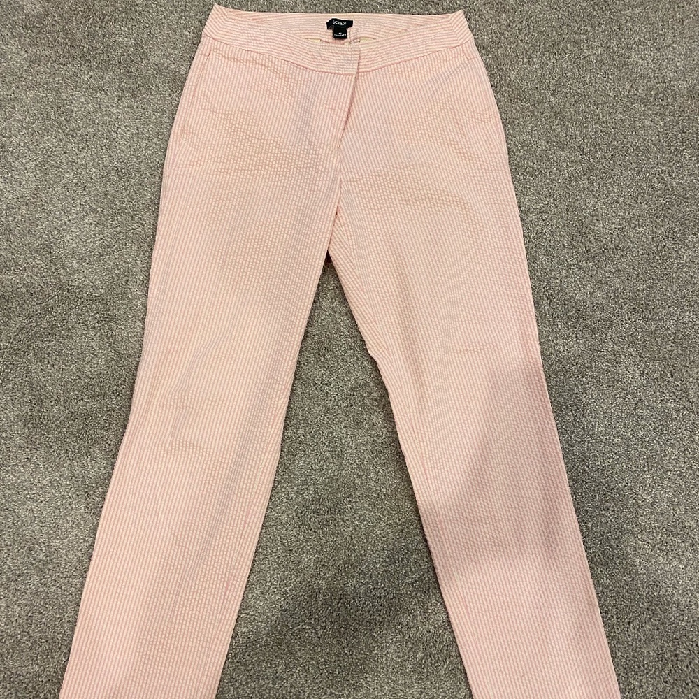 GUC J.Crew pink seersucker pants